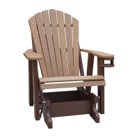 poly two foot adirondack glider with cup holder