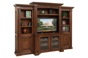 fortyeight inch entertainment center and bookcases