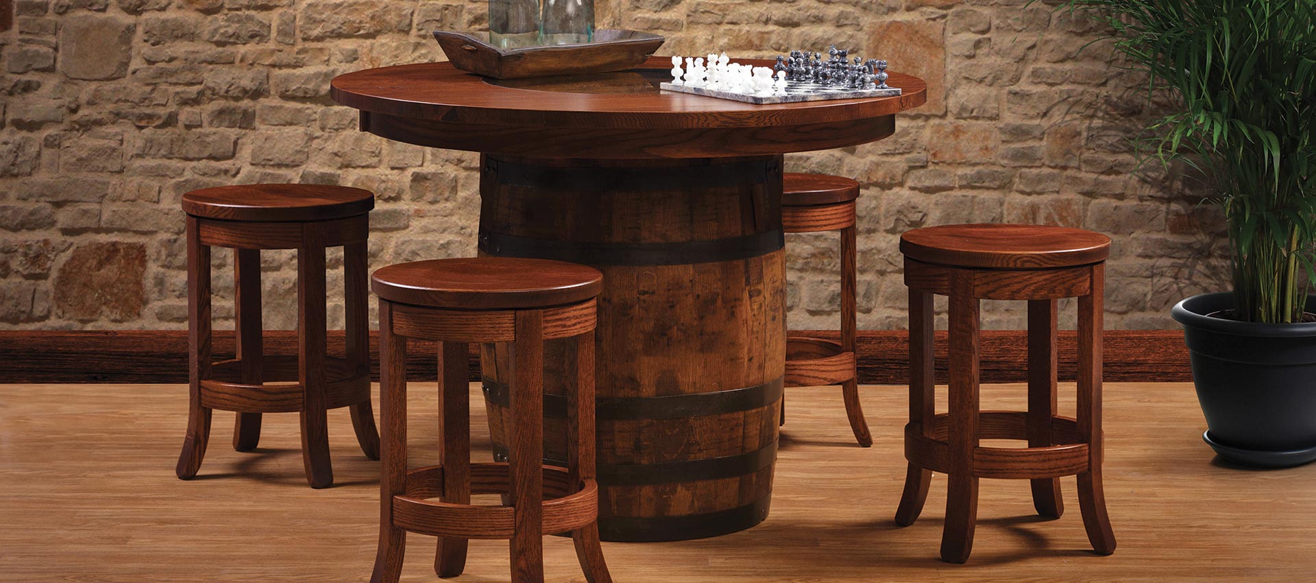 barrel dining set